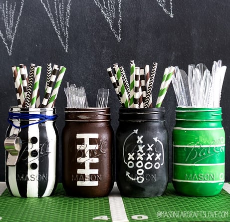 football-party-mason-jars